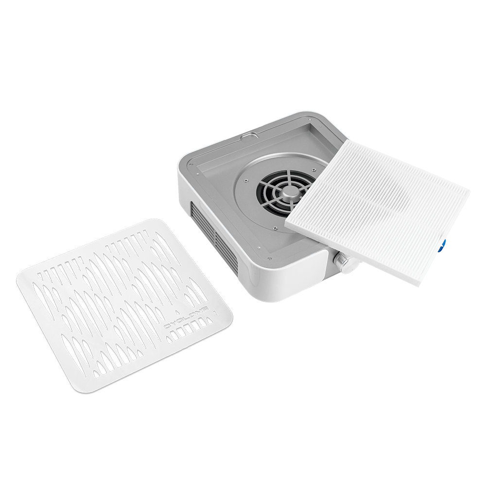 Dust Collector CYCLONE X SILVER with HEPA Filter 60W for manicure and pedicure